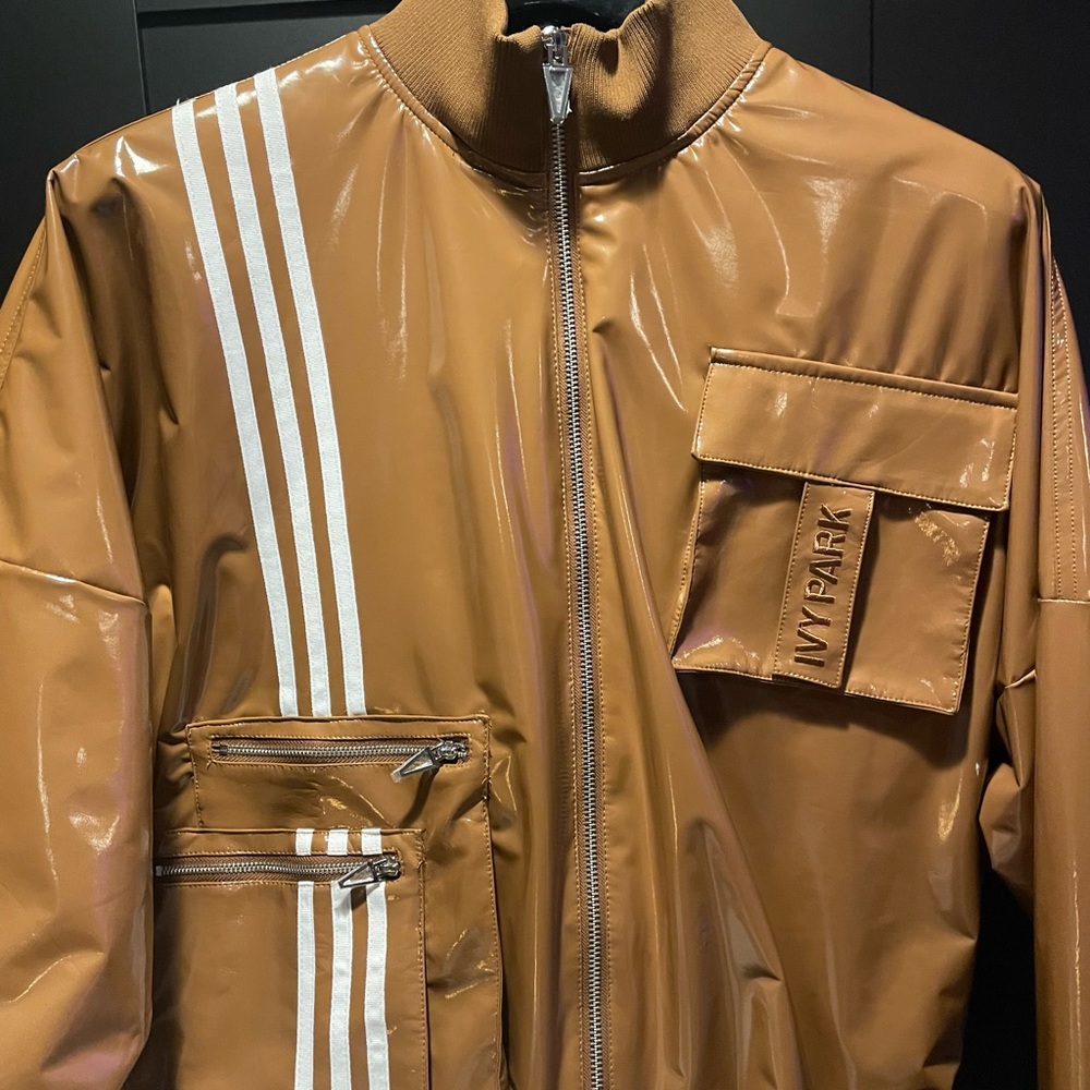 Adidas Ivy park, Brown Latex Jacket